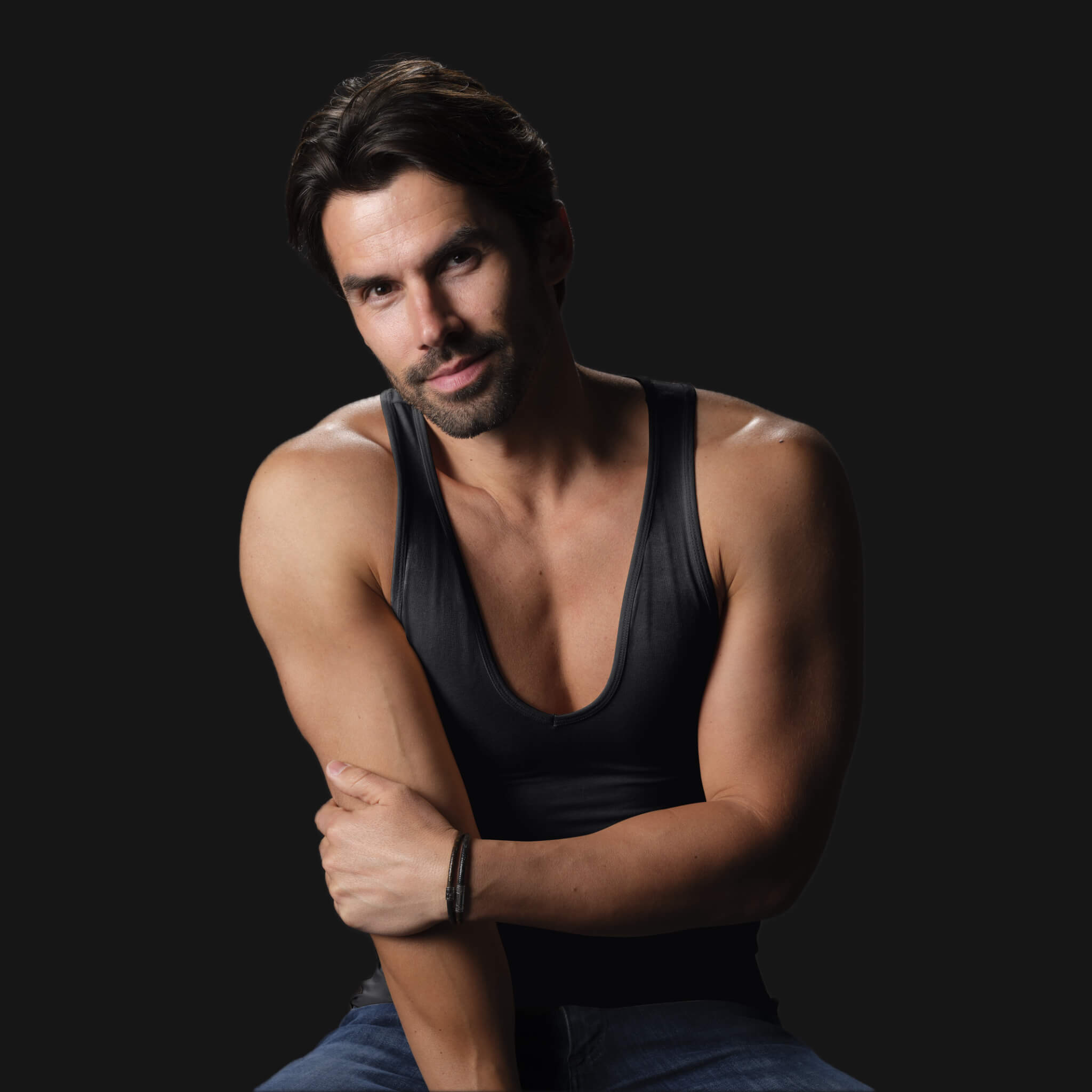 Modern Curved V-Neck Tank